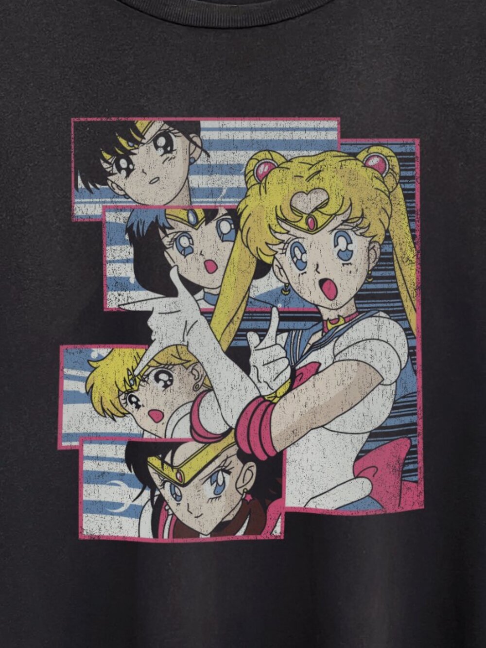 1999 Sailor Moon Promo Washed Black Tee - Picture 2 of 5